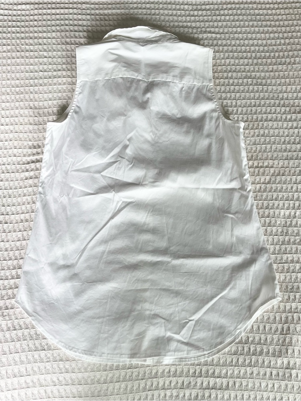 Ann Taylor white sleeveless collared button down size Small Tall - Picture 4 of 6
